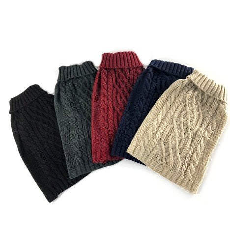 Cable Knit Dog Jumper Sweater