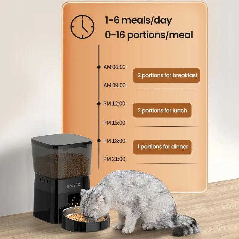 Smart Control Automatic Pet Feeder for Cats and Dogs