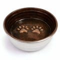The Poppy Collection Dog Bowl - Chocolate
