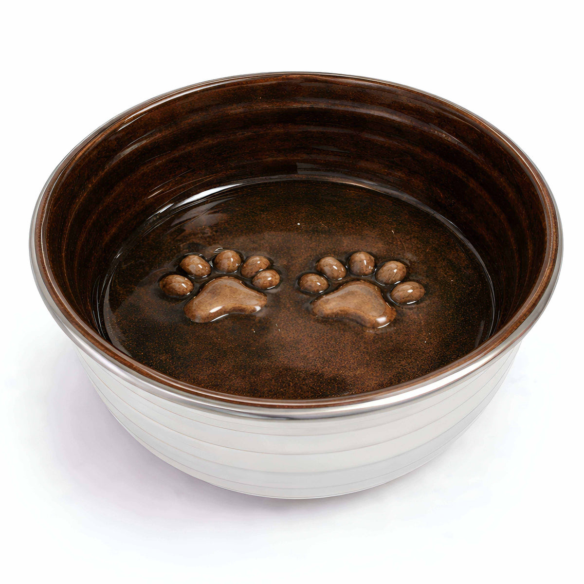 The Poppy Collection Dog Bowl - Chocolate